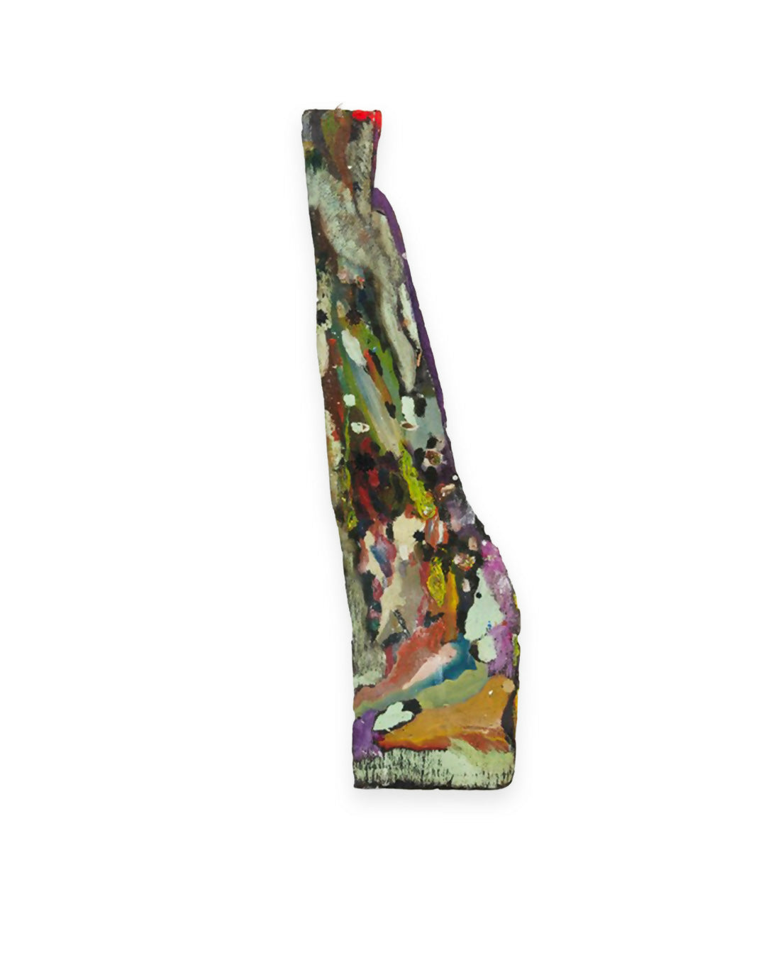 Olion y Graig (Traces of the Rock), 2026 Oil and oil stick on slate 40 × 7 cm